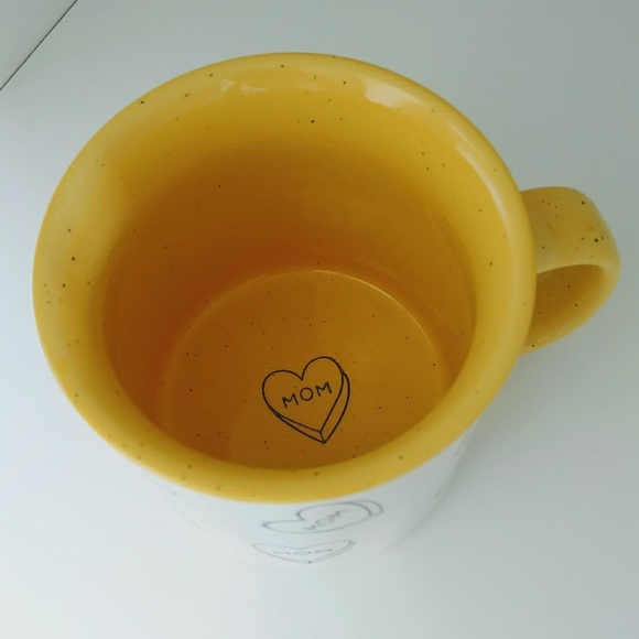 Meritage Yellow Speckled Candy Hearts MOM mug - Picture 2 of 3